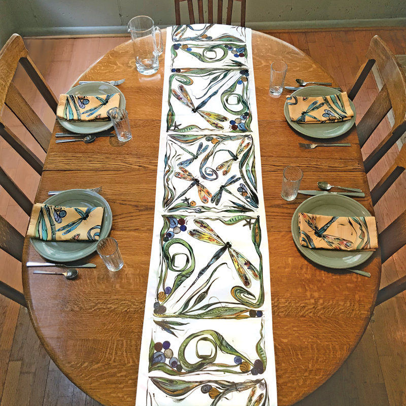 Nikolas Geometric Cotton Blend Table Runner