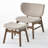 Ayres Upholstered Side Chair with Ottoman