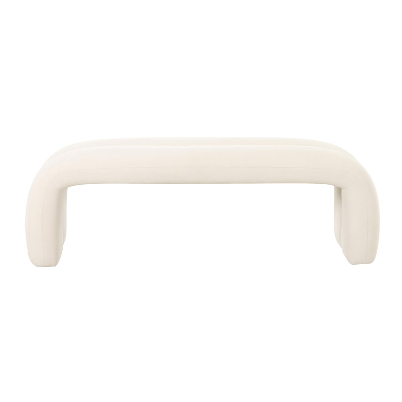 Banc rembourré Oriole, Crème, crème