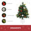 Arbre de Noël 22,5 po 2 pièces pin artificiel d'extérieur sans cordon
