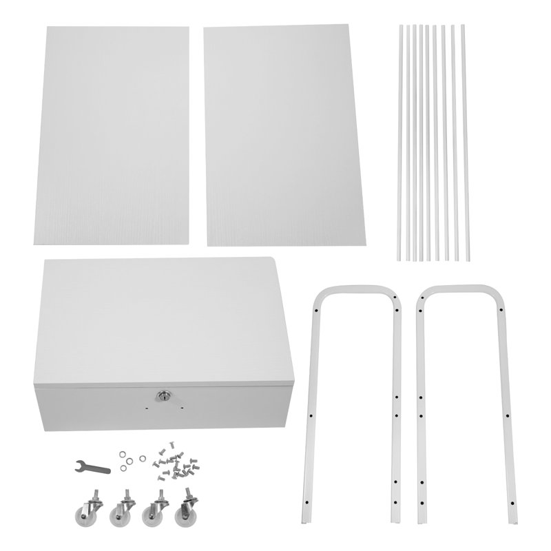 33.07'' H x 18.89'' W Utility Cart with Wheels