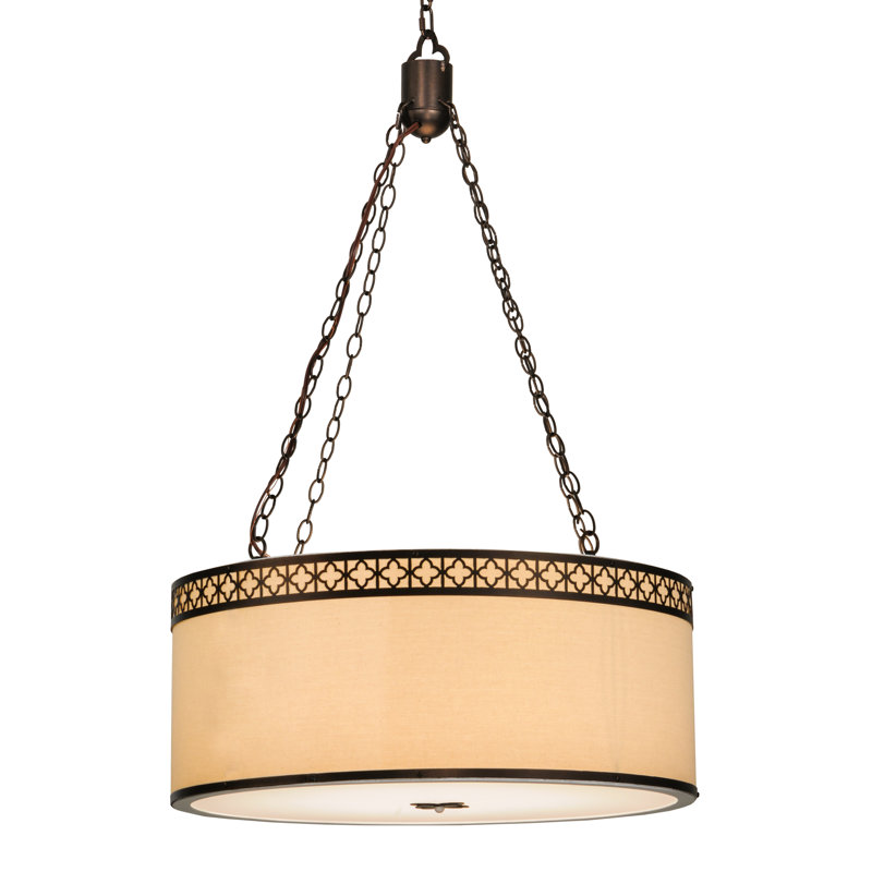 Greenbriar 8 - Light Drum Chandelier, 72" H x 30" W x 30" D