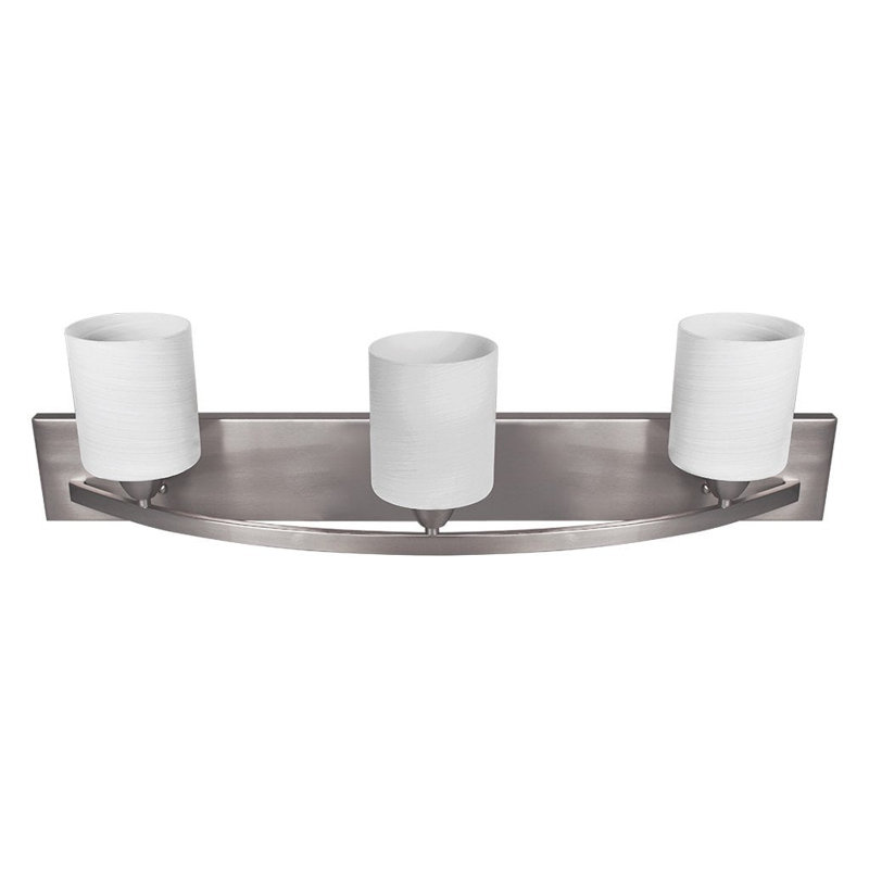 3 - Light Dimmable Vanity Light, Brushed Nickel