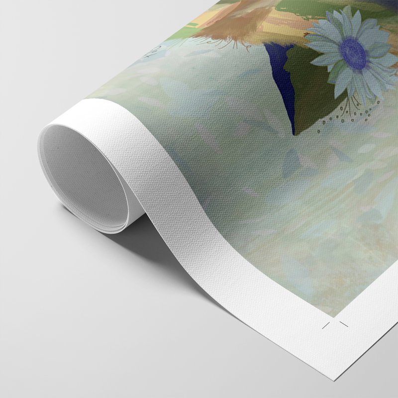 Fantastic Florals Raccoon - Impression sur toile seulement - NON CADRE, H 48 po x l 32 po