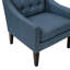 Fauteuil d'appoint bleu tendance dans la décoration intérieure, structure en contreplaqué, revêtement en boutons, sièges en mousse haute, coussins réversibles, housse à fermeture à glissière, pieds en bois d'hévéa brun, salon élégant de poids maximal de 300 lb-628175146