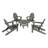 POLYWOOD Classic Adirondack Folding Adirondack 5-Piece Conversation Group-9706340