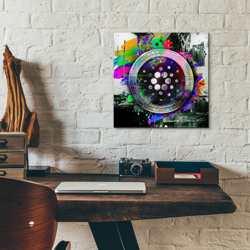 Art mural en verre acrylique «Cardano Crypto Predator» par Epic Portfolio, H 12 po x l 12 po x P 0,13 po