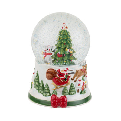 Spode Christmas Tree Rudolph Snow Globe