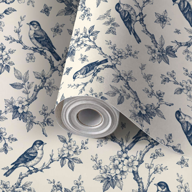 Papier peint à peler et coller avec papier peint rétro Toile De Jouy