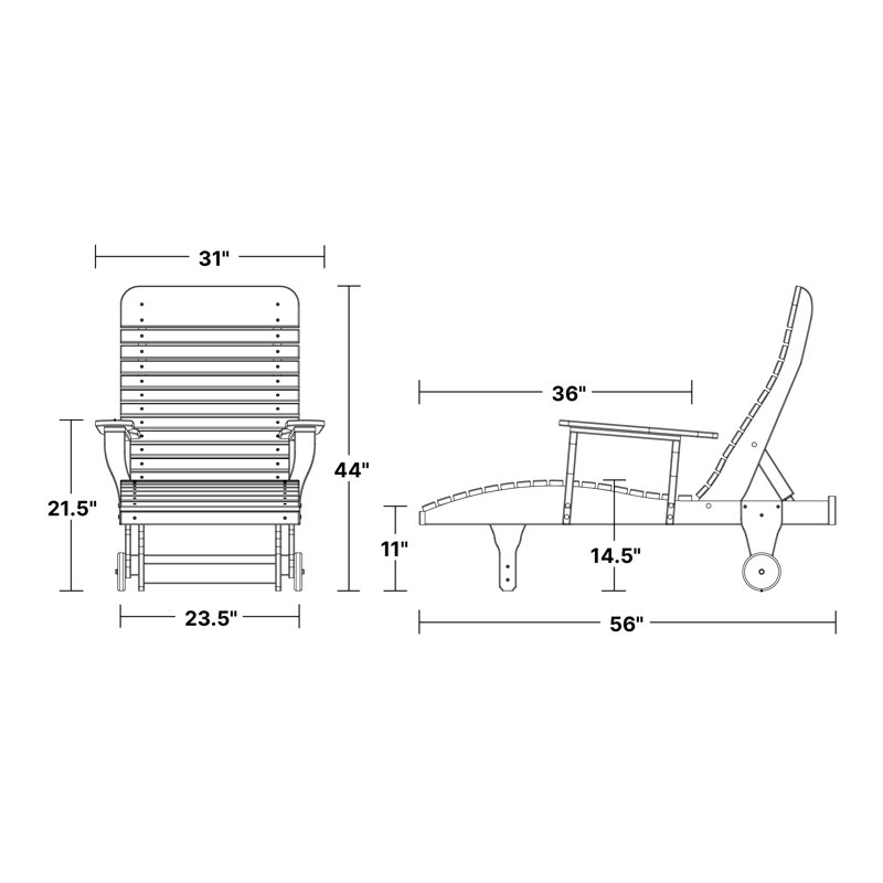 Chaise longue inclinable Signature, Vert pelouse