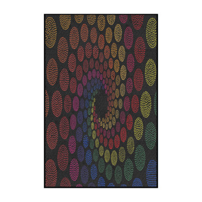 Tapis marron / bleu Power Loom
