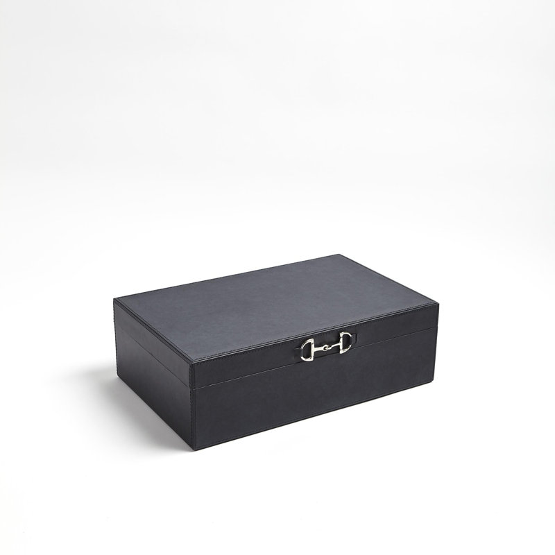 Stirrup Detail Box-Blue Wash, 5.25" H x 10.25" W x 16.25" D