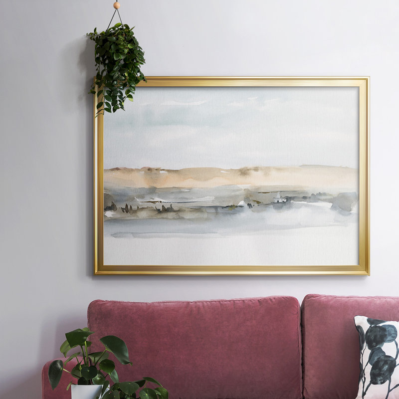 «Marsh Dunes», toile tendue avec cadre en I_2773035, H 14 po x l 20 po x P 1,5 po, Or