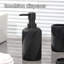 Ensemble d'accessoires de salle de bain, comptoir d'organisation de salle de bain, distributeur de savon et porte-brosse à dents, rince-bouche, ensemble de plateau, plateau de meuble-lavabo pour salle de bain, décor moderne 4 pièces (noir mat)