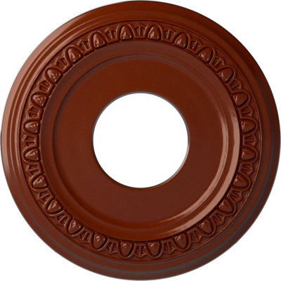 Endurathane Jackson Ceiling Medallion, 12 1/4"OD x 4"ID x 1 1/8"P (Fits Canopies up to 7 3/8"), Hand-Painted Firebrick Finish