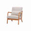 Chaise d'appoint, fauteuil avec coussin, fauteuil de lecture rembourré avec structure en bois massif-1219282477