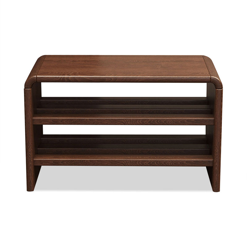 Banc en bois de noyer massif, H 15,75 po x l 31,5 po x P 13,78 po