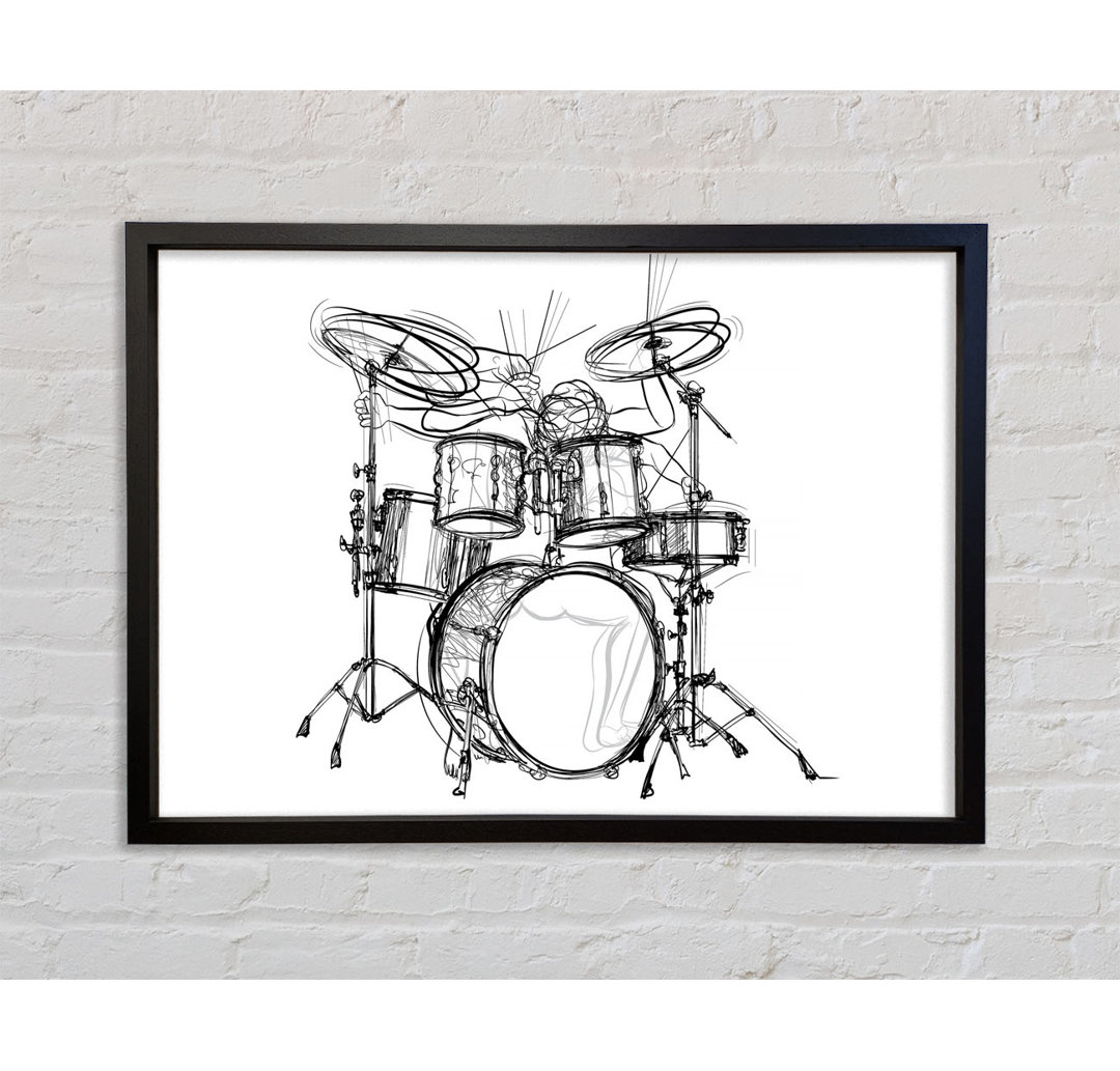 Drummer Moves - Einzelner Bilderrahmen Kunstdrucke auf Leinwand