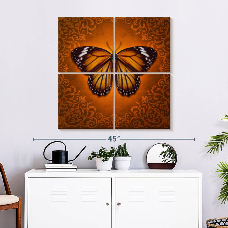 Papillon monarque Brampt, H 32 po x l 32 po