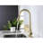 Stainless Steel Kitchen Tap In Gold, Pull Down , High Arc, 1.8 Gpm Flow Rate Gold Sink Faucet, 4.2 Lb Heavy,-121628425