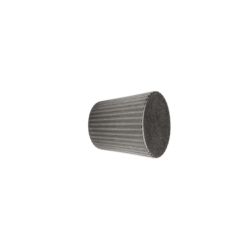 Flute Bronze Conical Knob, White Bronze Dark