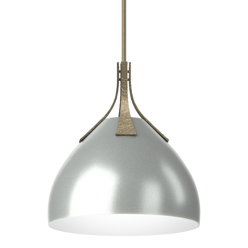 Summit 1 - Light Single Dome Pendant, Vintage Platinum, Soft Gold