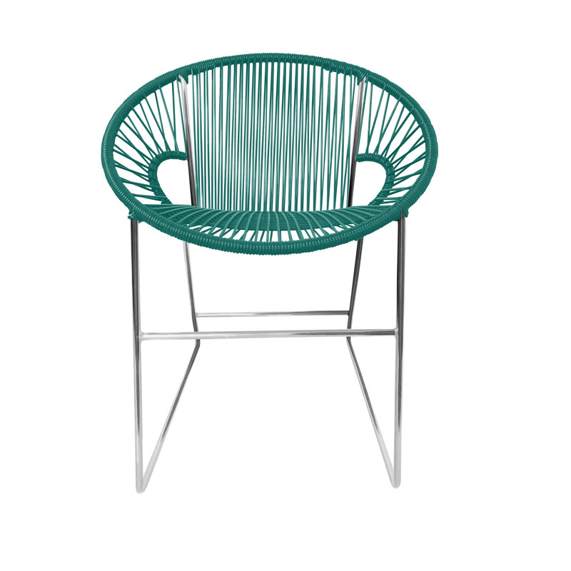 Chaise de patio Puerto, Turquoise / chrome