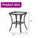 Bonia Wicker Rattan Side Table With Built-In Glass