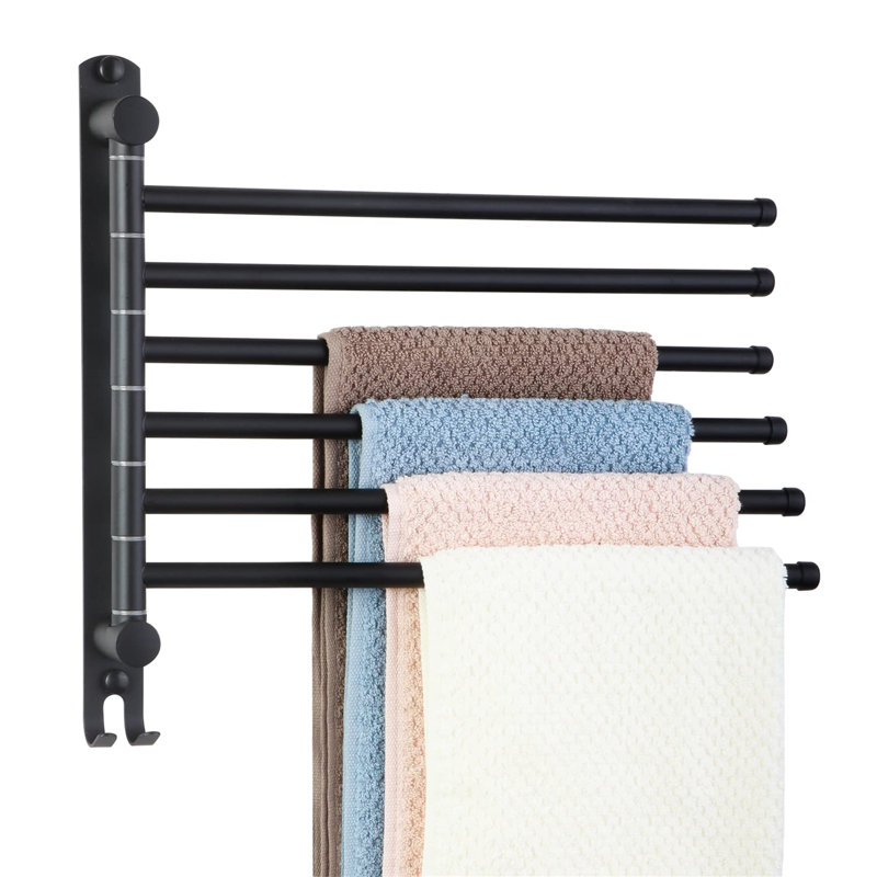 Gisbelle 35 cm L Towel Rack, Matte Black