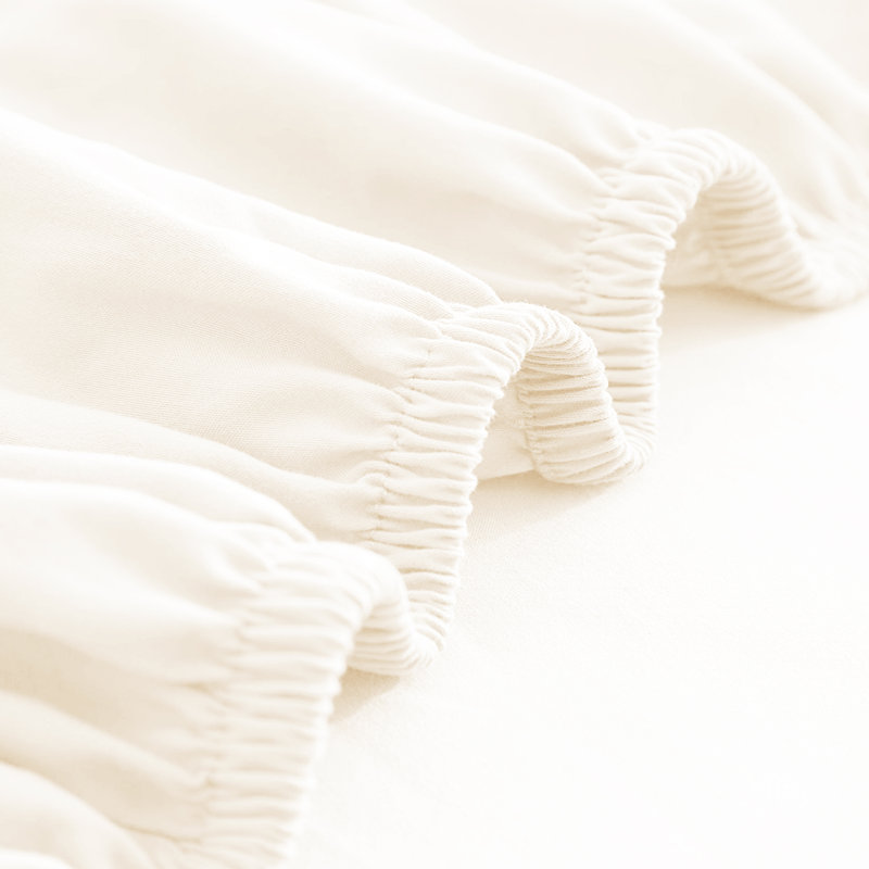 Super Soft Extra Deep Microfiber Brushed Fitted Sheet, Super King (6'), Cream