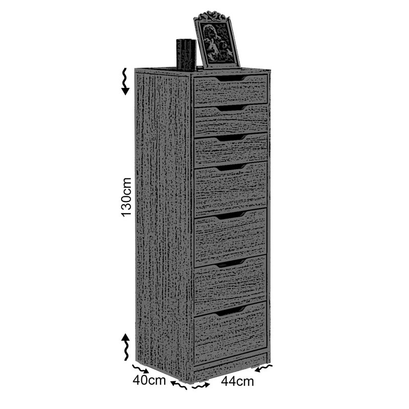 17.3'' W 7 - Drawer Dresser