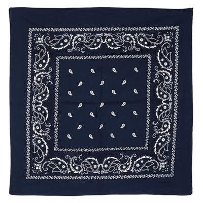 Blue Polyester Bandana, 22" x 22"
