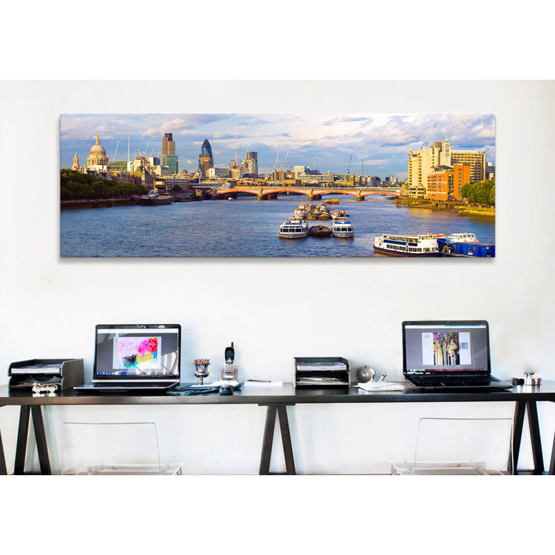 " River Thames View Of The City Of London Skyline With Blackfriars Bridge, London, England, United Kingdom " by Panoramic Images