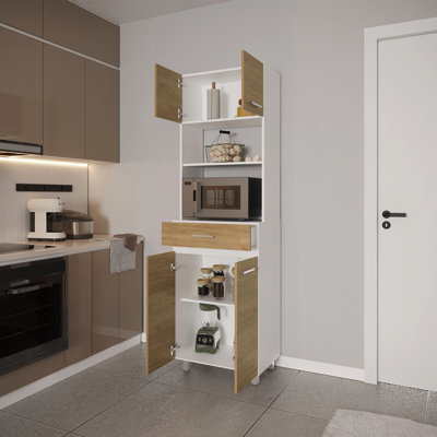 4-Door 1-Drawer Kitchen Storage Cabinet