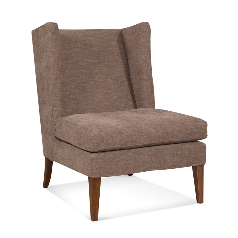 Fauteuil à oreilles 30 po Cromwell, Tissu performance blanc 0851-94, Finition céleri