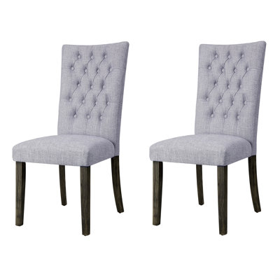 Chaise d'appoint avec capitonnage à boutons (ensemble de 2)