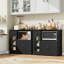 Garde-manger de 35,4 po de largeur, garde-manger avec placard, tiroir et cube pour micro-ondes-111987835