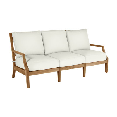 Haley Teak Patio Sofa with Cushions