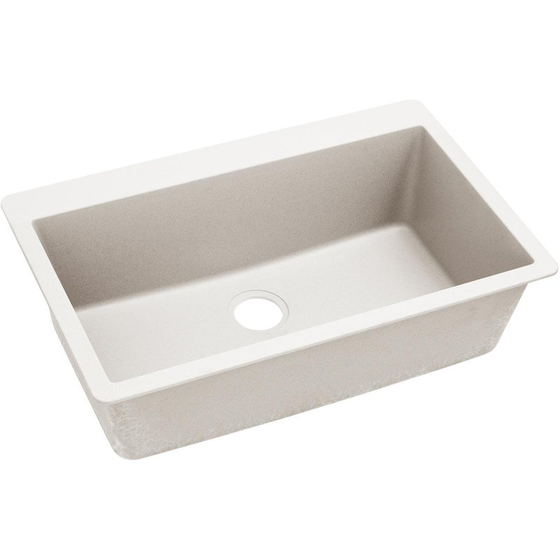 Évier de cuisine à chute l 33 po x l 21 po Quartz Luxe, Ricotta