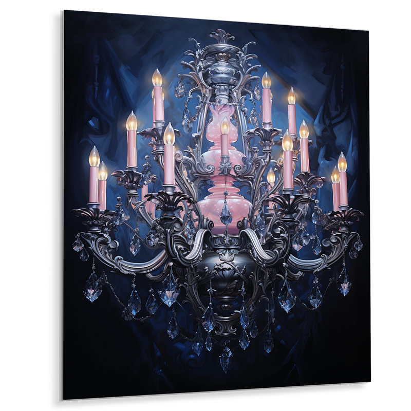 Lustre harmonie en contrastes I - lustre en métal, art mural, H 32 po x l 16 po x P 1 po