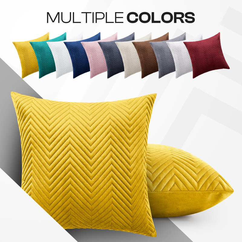 Square Cushion Cover, Ochre