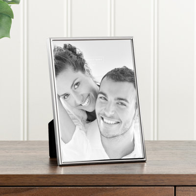 Silver Metal Mirrored Picture Frame