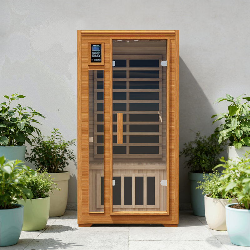 1-Person Canadian Hemlock Low-EMF Infrared Sauna