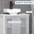 Modern Under Sink Cabinet With 2 Doors, Pedestal Under Sink Bathroom Cupboard, Bathroom Vanity Cabinet With Adjustable Shelves And White