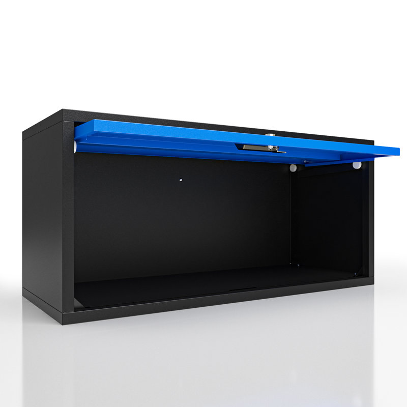 Armoire de rangement murale robuste avec porte coulissante et porte-outils flottante pour la cuisine, le sous-sol et l'entrepôt
