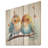 Blue And Yellow Bird Buddies Winter Adventure - Bird On Wood Print-1726427821