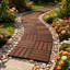 Carreaux de terrasse à emboîtement WPC, 11,8 po x 11,8 po, composite bois-plastique, paquet de 25, carreaux de patio gaufré à 4 lattes, brun clair, drainage imperméable, pour balcon arrière de la piscine-136320236