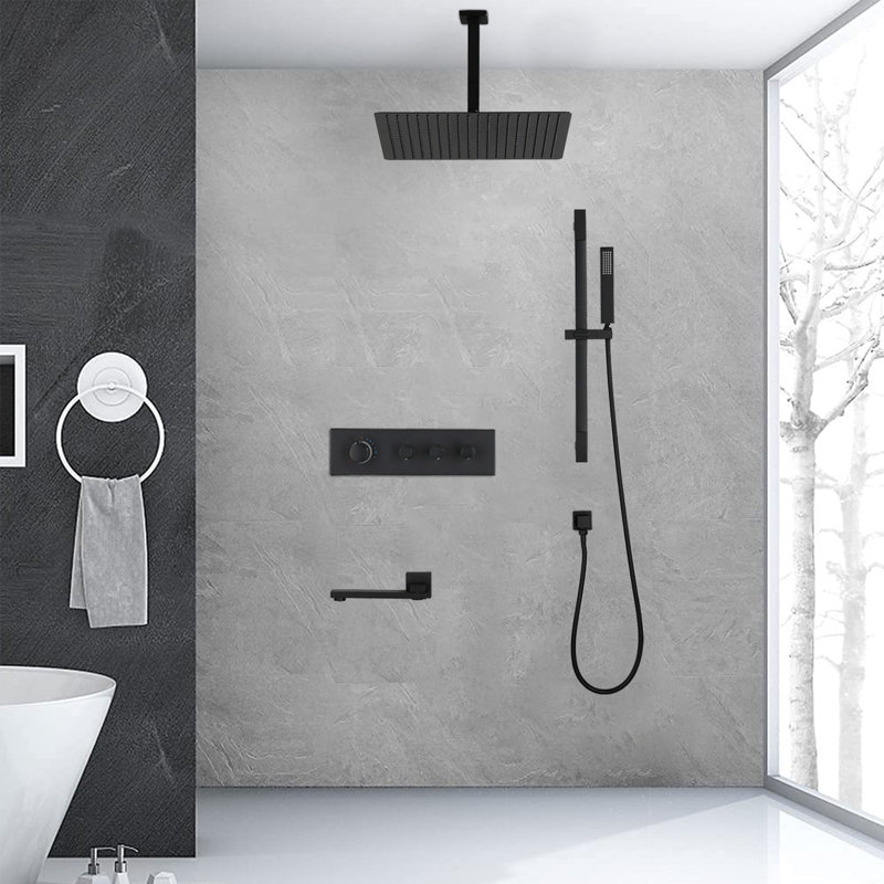 Système de douche complet avec valve brute