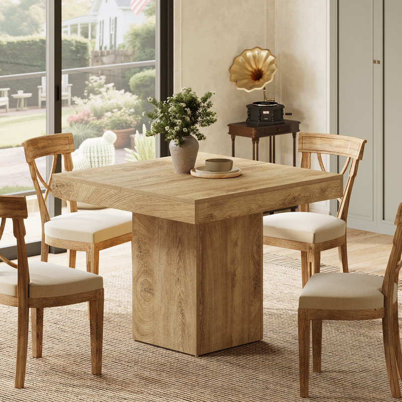39" Square Dining Table for 4, Natural