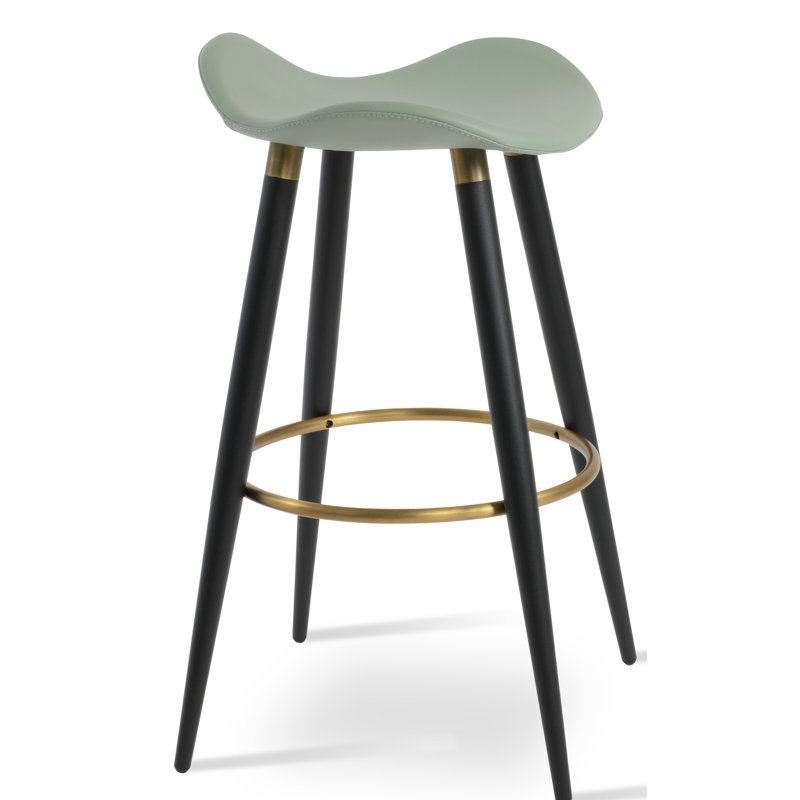 Tabouret de bar et de comptoir Moonyean, Menthe, Noir / or, Tabouret de comptoir (assise de 24 po de hauteur)